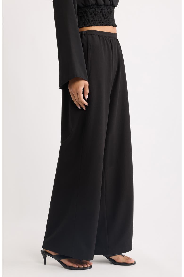 Abigail High Waist Wide Leg Pants, Alternate, color, NOIR