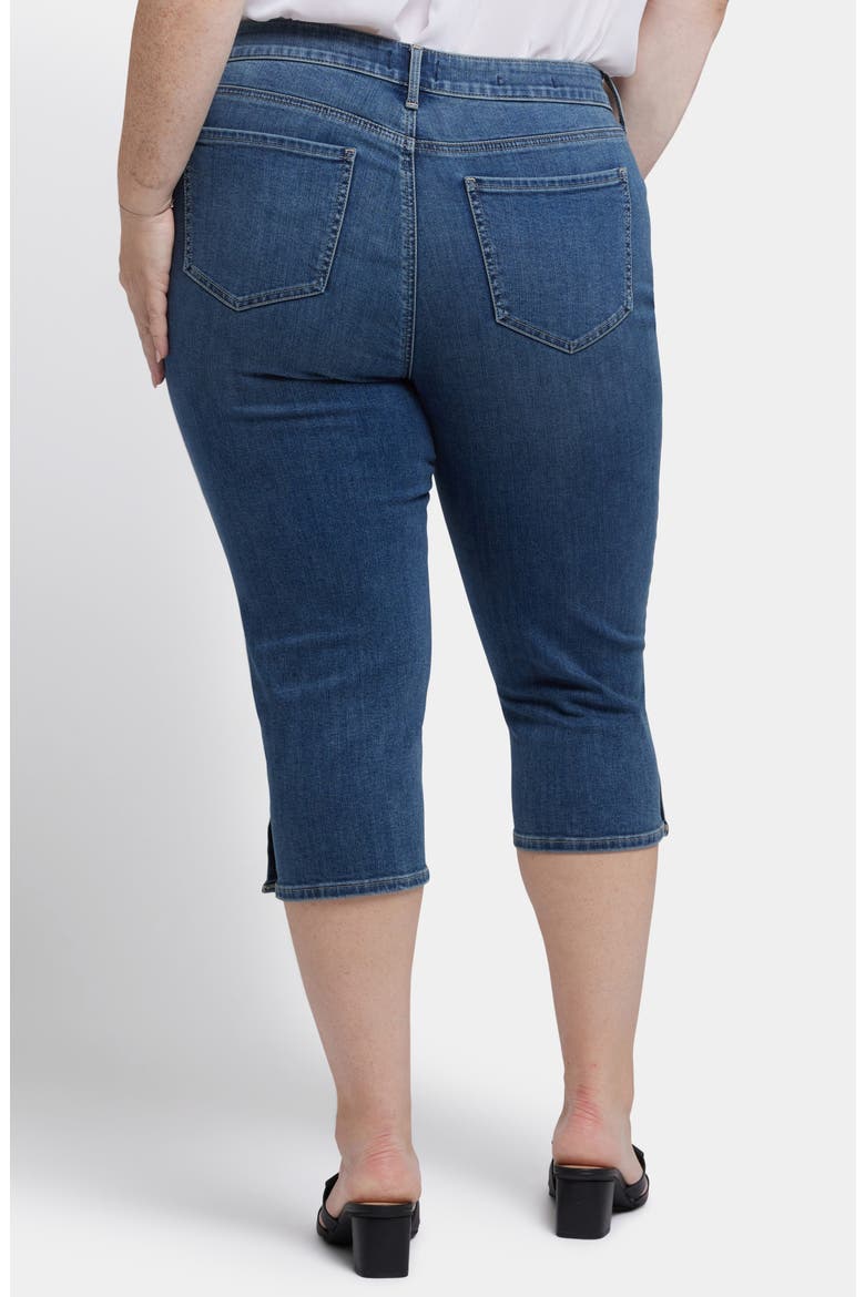 Marilyn High Waist Button Detail Capri Jeans, Alternate, color, VALENCIA SURF