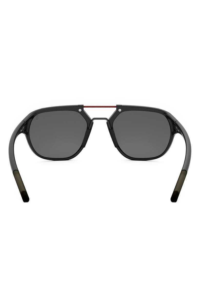 TAG Heuer Line 53mm Polarized Pilot Sunglasses, Alternate, color, Black/ Smoke Polarized