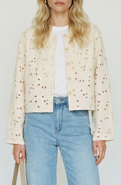 Karly Cotton Broderie Jacket