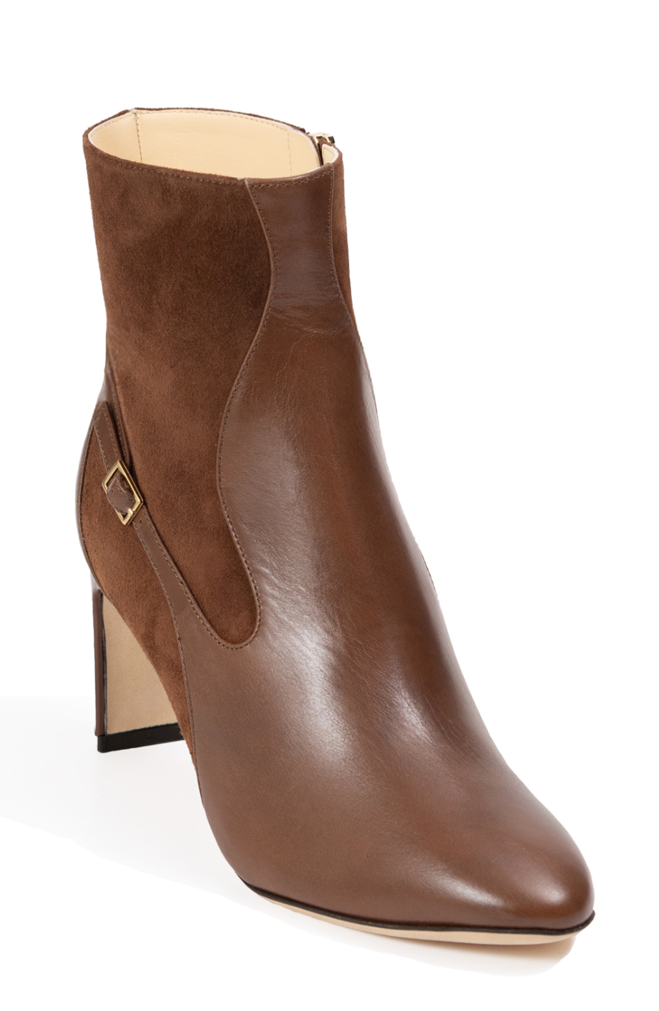 Cora Bootie Leather Ankle Boots, Main, color, brown