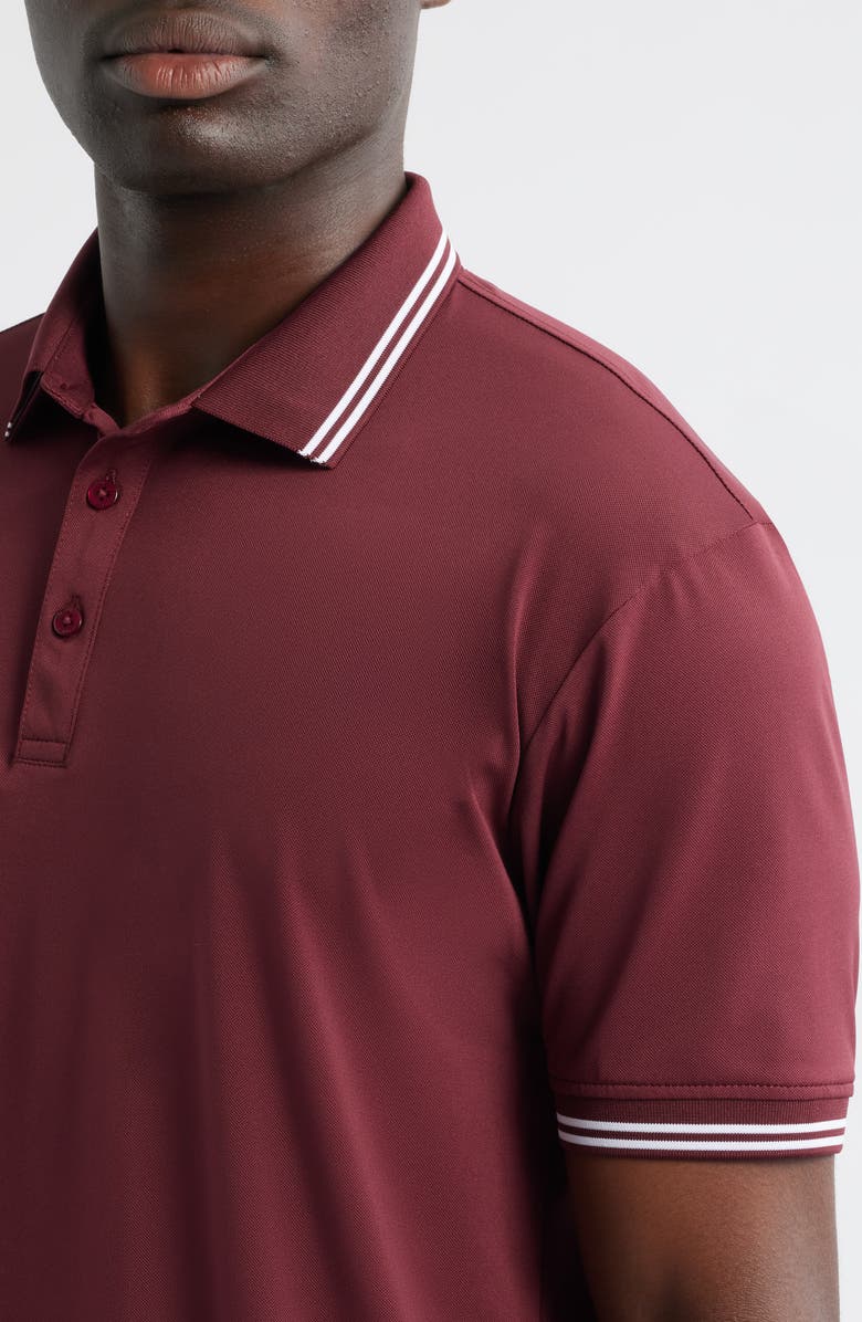 Swannies Thatcher Tipped Performance Polo, Alternate, color, Maroon