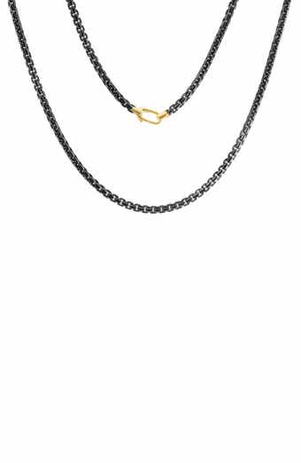 EFFY Men's Sterling Silver Box Chain Necklace