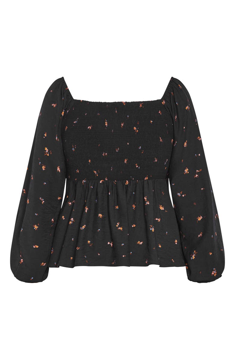 City Chic Gigi Floral Long Sleeve Blouse, Alternate, color, Baby Ditsy