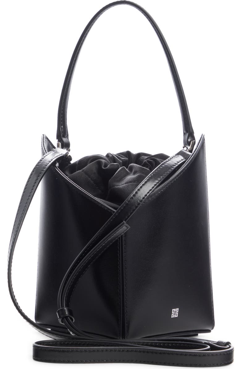 Givenchy Cut Out Leather Bucket Bag, Alternate, color,