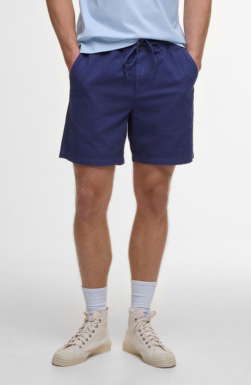 Barbour Relaxed Fit Cotton Oxford Cloth Drawstring Chino Shorts In Oceana
