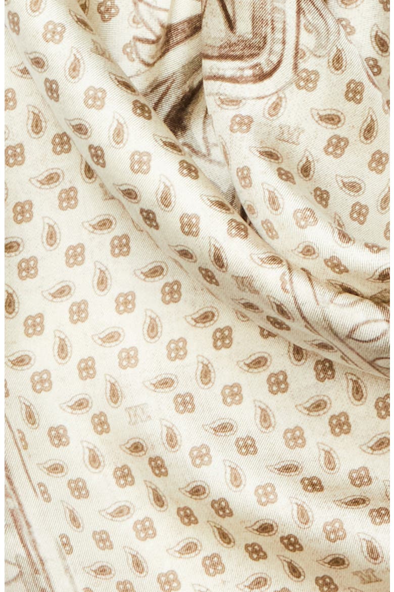 Paisley Silk Twill Square Scarf, Alternate, color, WHITE