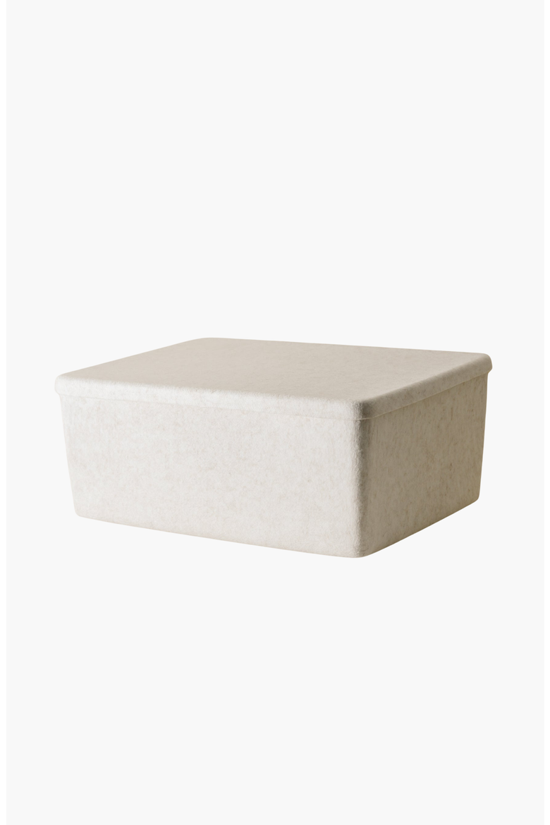 The Sculpted Bin - XL with Lid, Alternate, color, Stone