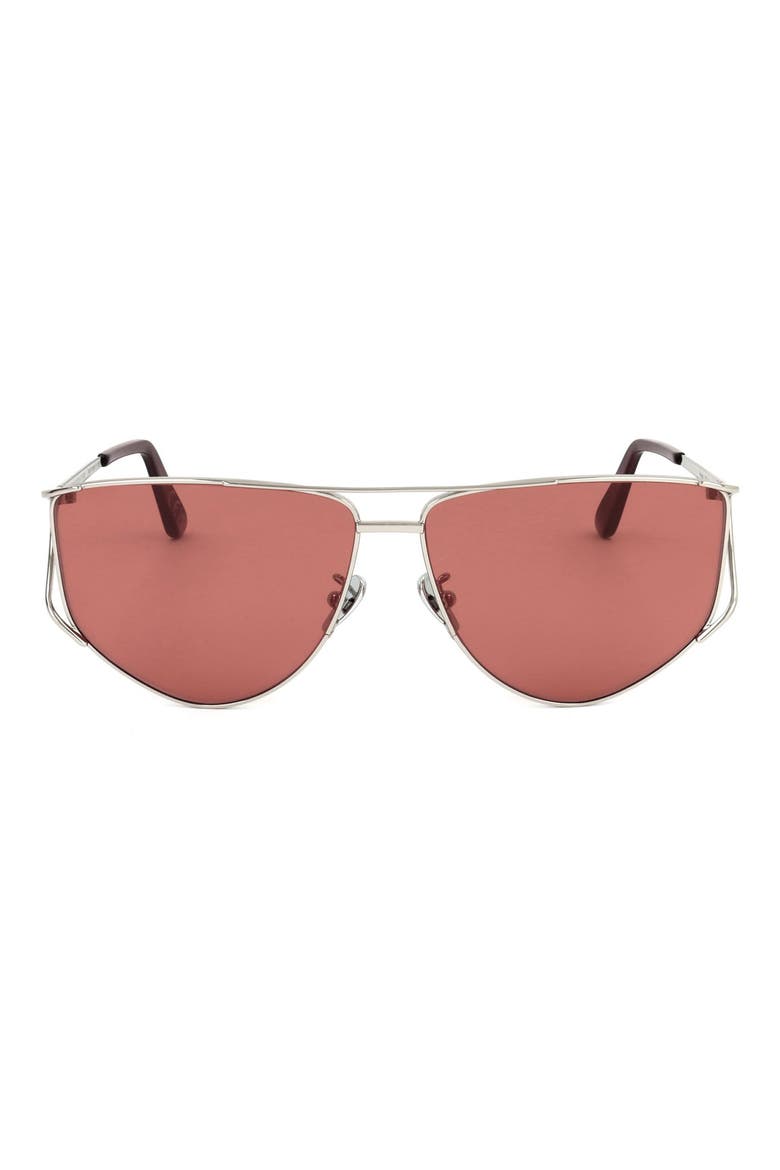 64mm Cat Eye Sunglasses, Main, color, SILVER