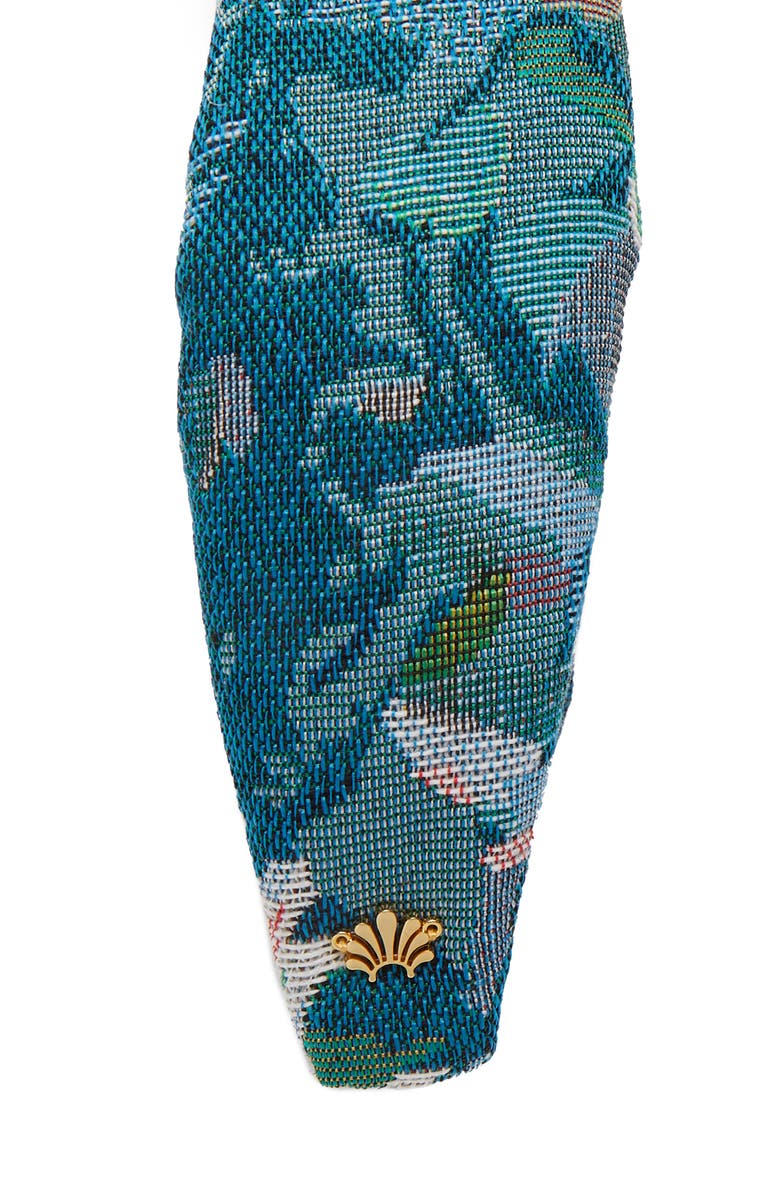 Lele Sadoughi Knotted Floral Jacquard Headband, Alternate, color, Imperial Blue