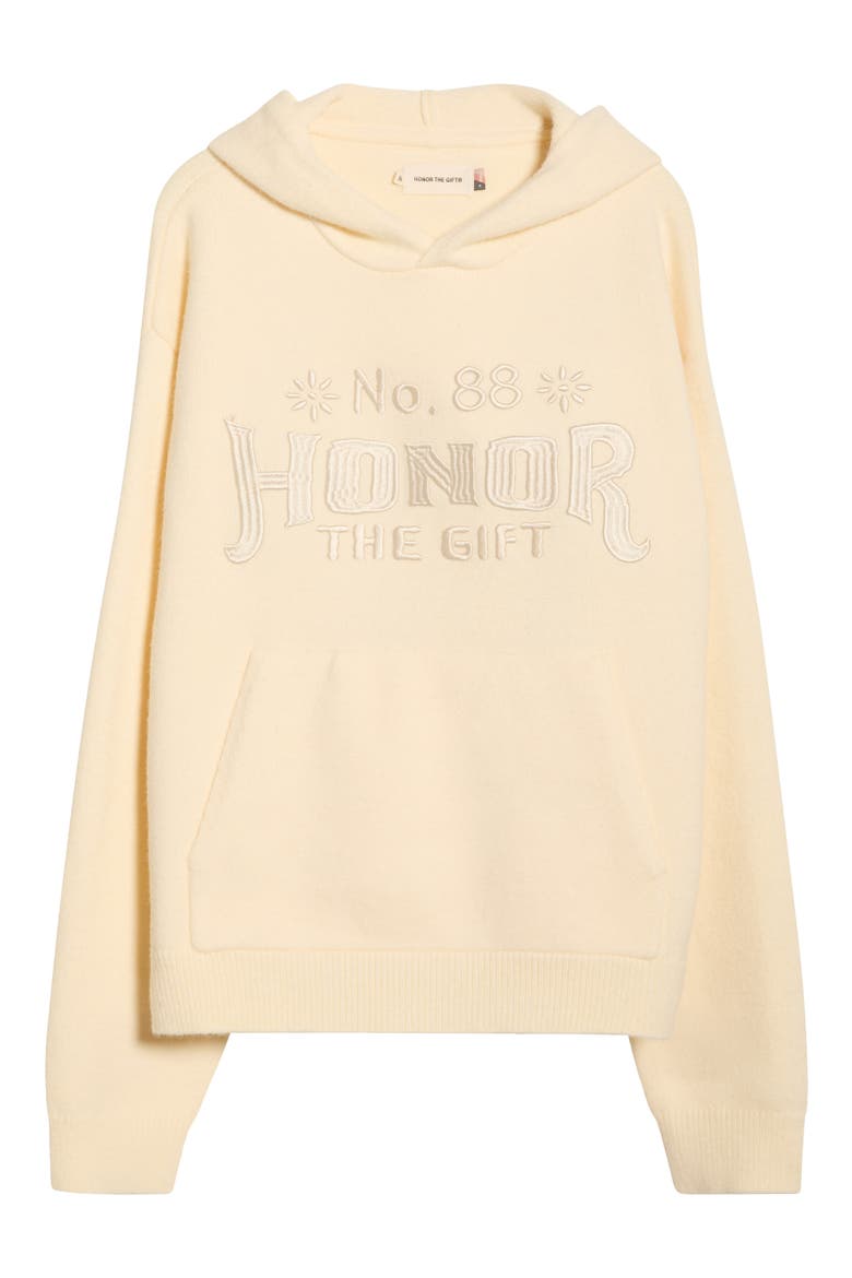 Art Knit Hoodie, Alternate, color, BONE