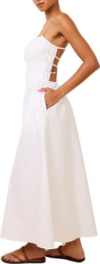The Delta Smocked Cotton Maxi Sundress