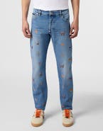 PHILIPP PLEIN Embroidered Super Straight Cut Jeans Men