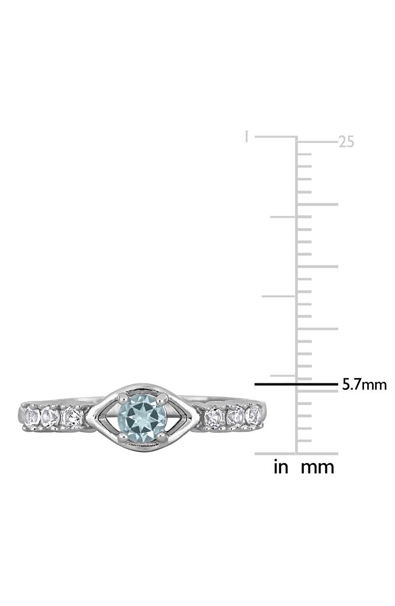 DELMAR Sky Blue Topaz & White Sapphire Ring, Alternate, color, Blue