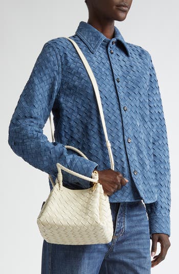Small Andiamo Intrecciato Leather Crossbody Bag