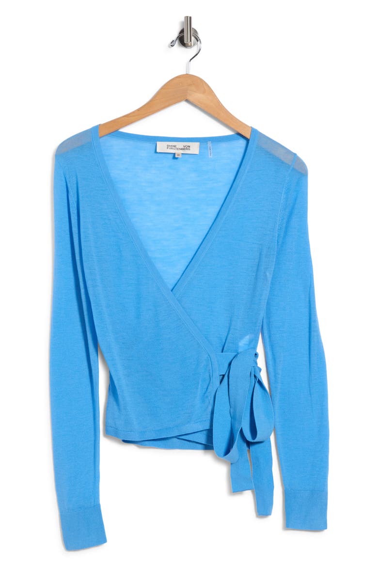 Ballerina Wool Wrap Sweater, Main, color, AVALON BLUE