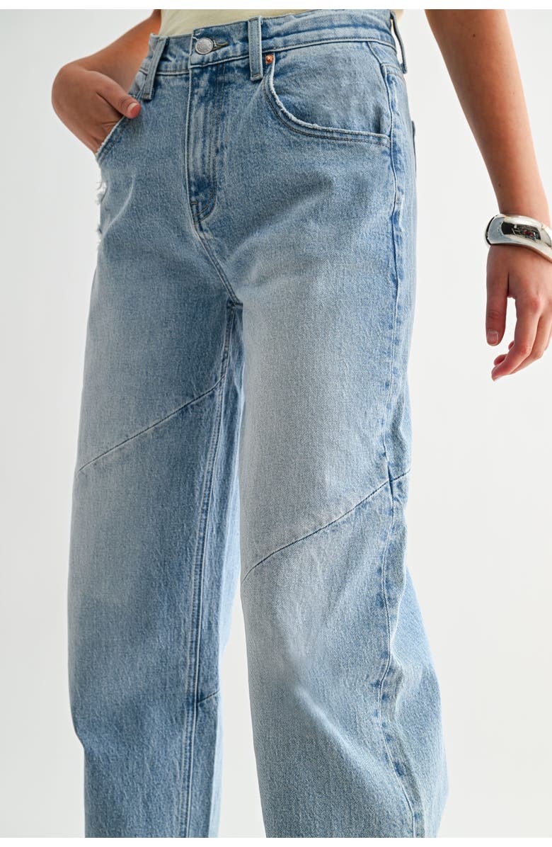 Jemina Denim The Arc Curve Pant, Alternate, color, Light Wash