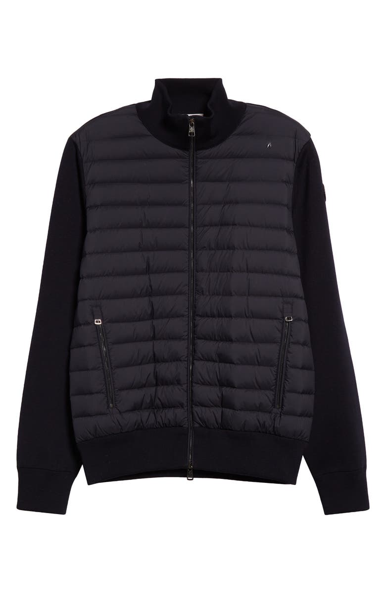 Moncler Down Puffer Front Zip Cardigan, Alternate, color, 