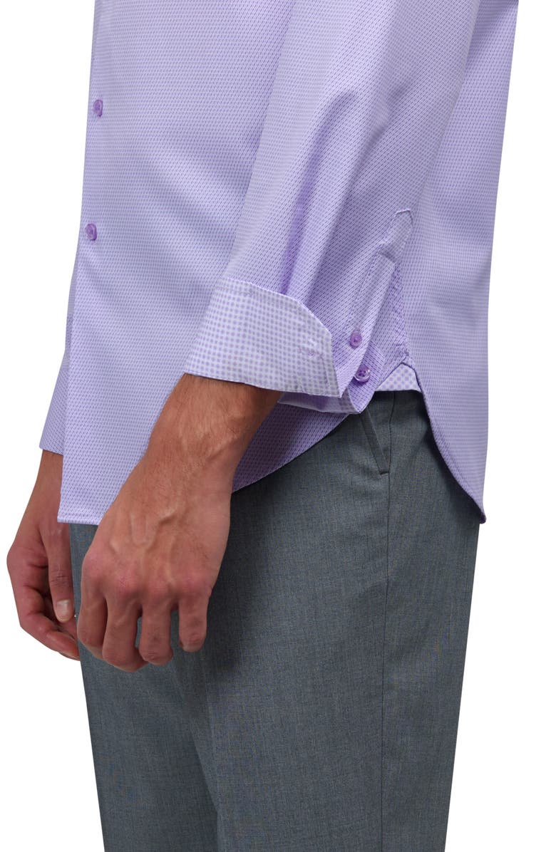 W.R.K Slim Fit Broken Stripe Print Recycled Performance Stretch Dress Shirt, Alternate, color, 