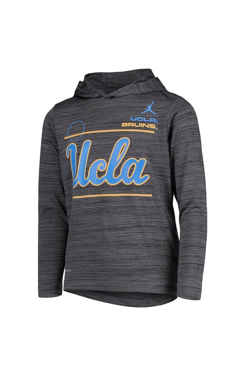 Jordan Brand Youth Jordan Brand Black UCLA Bruins 2021 Sideline Velocity Performance Long Sleeve Hoodie T-Shirt, Alternate, color, 