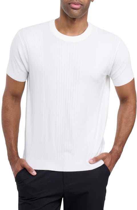 Stripe Short Sleeve Sweater