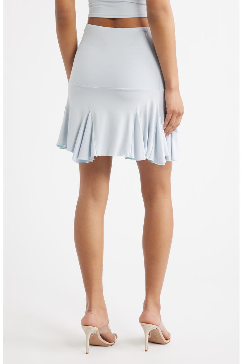 Margot Godet Hem Miniskirt, Alternate, color, BABY BLUE