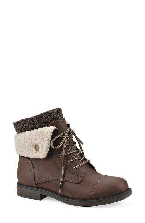 Duena Faux Shearling Trimmed Hiking Boot