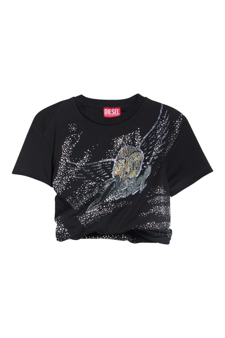 World Tour Graphic Crystal Cotton Tee, Alternate, color, BLACK