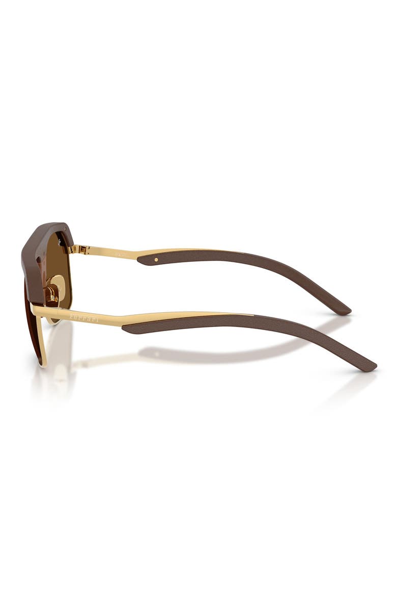 56mm Polarized Pillow Sunglasses, Alternate, color, MORETTO / BROWN POLAR