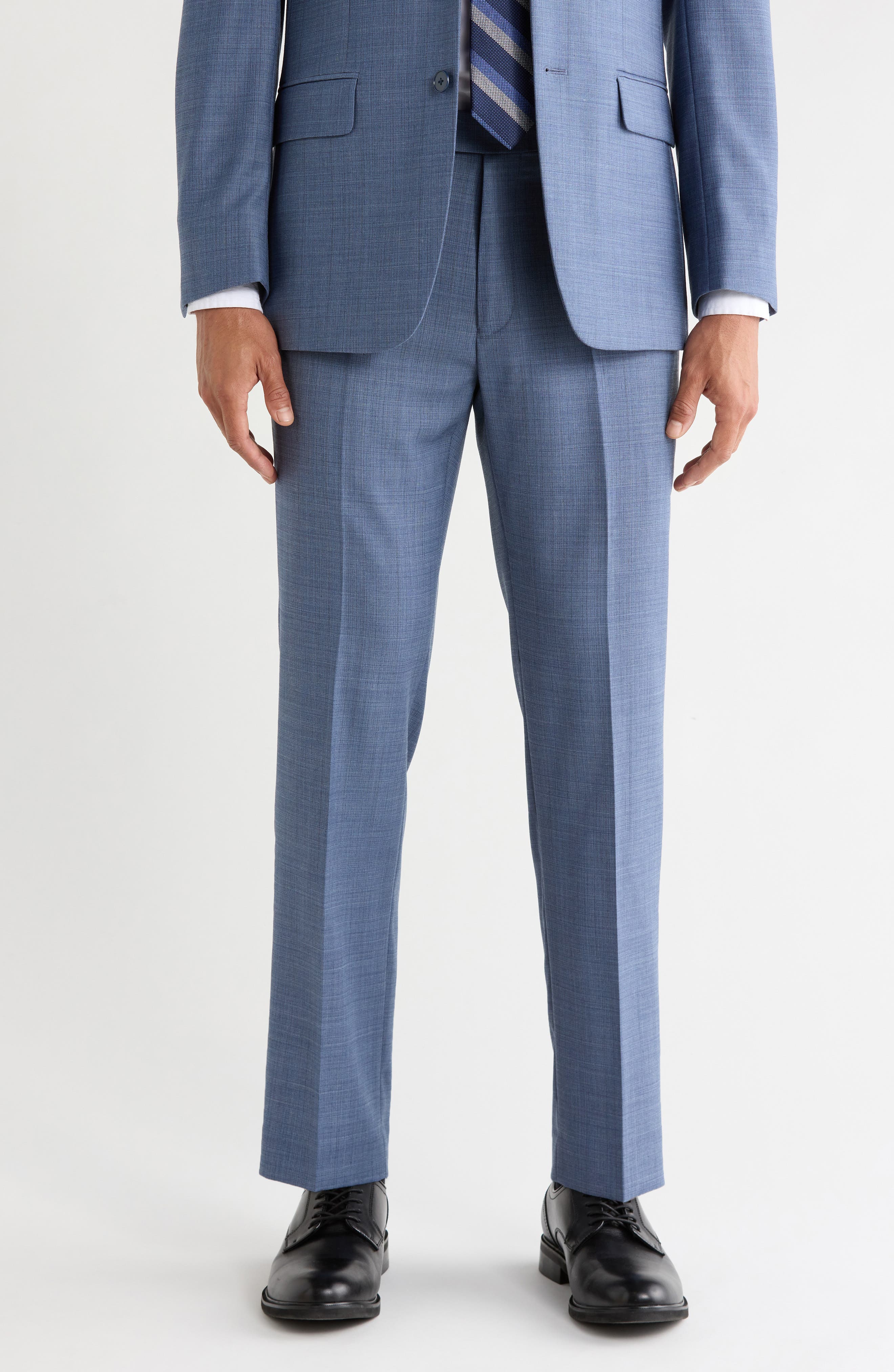 Wool Blend Suit Pants