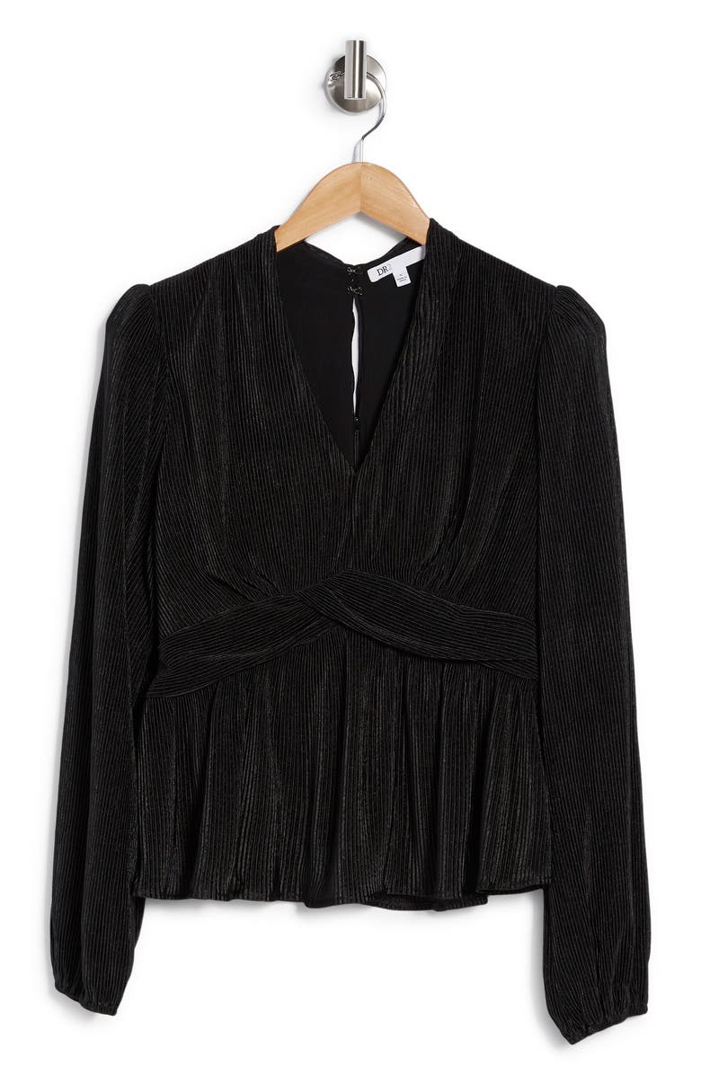 DR2 by Daniel Rainn Crinkle Empire Waist Blouse, Alternate, color,