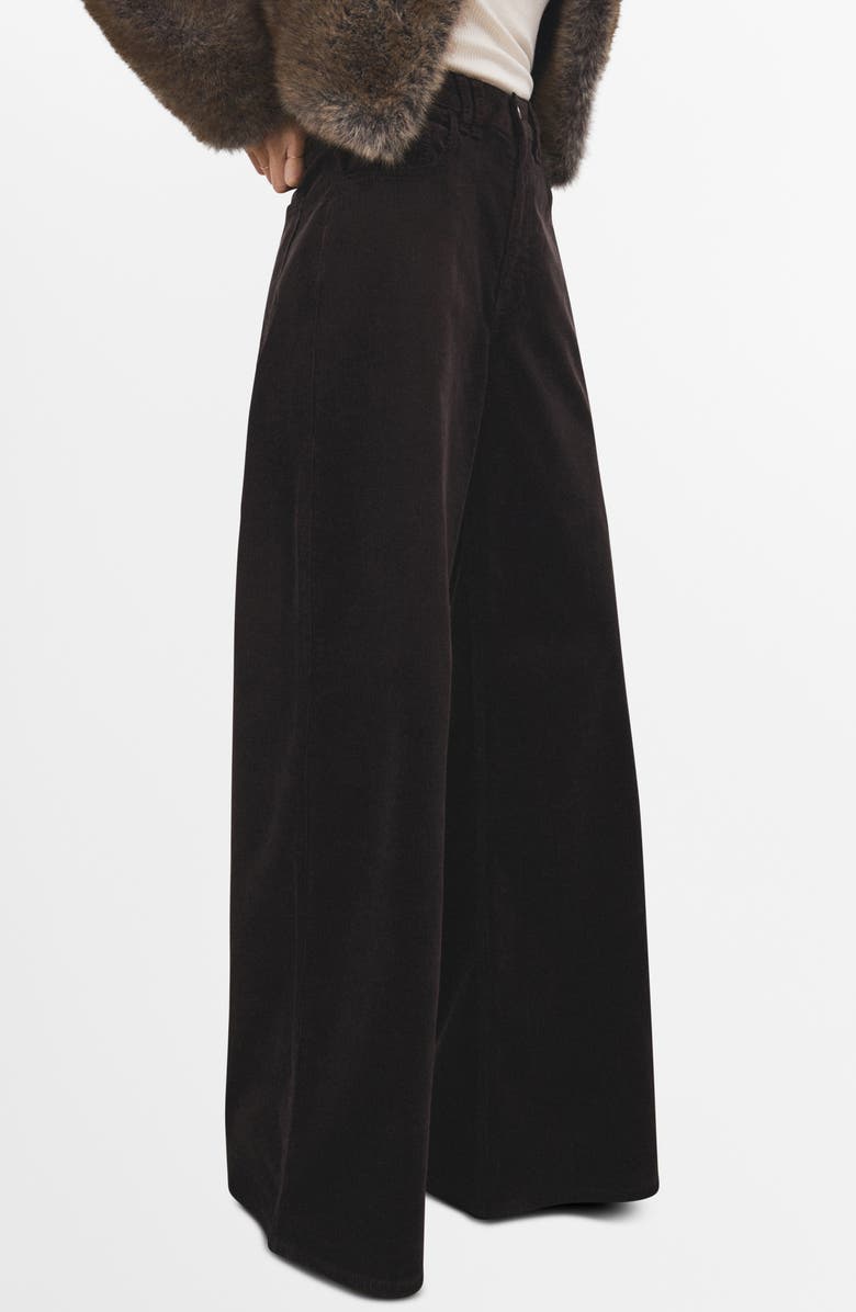 MANGO High Waist Wide Leg Corduroy Jeans, Main, color,