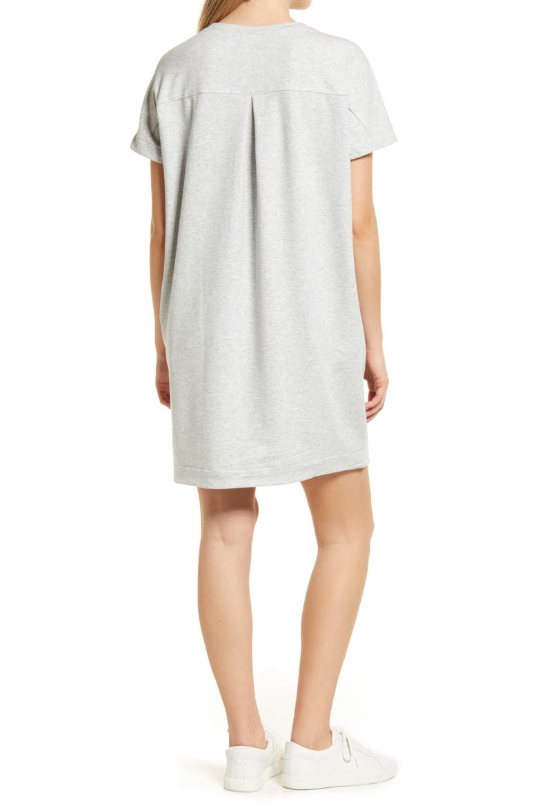 Crewneck T-Shirt Dress, Alternate, color, GREY LIGHT HEATHER