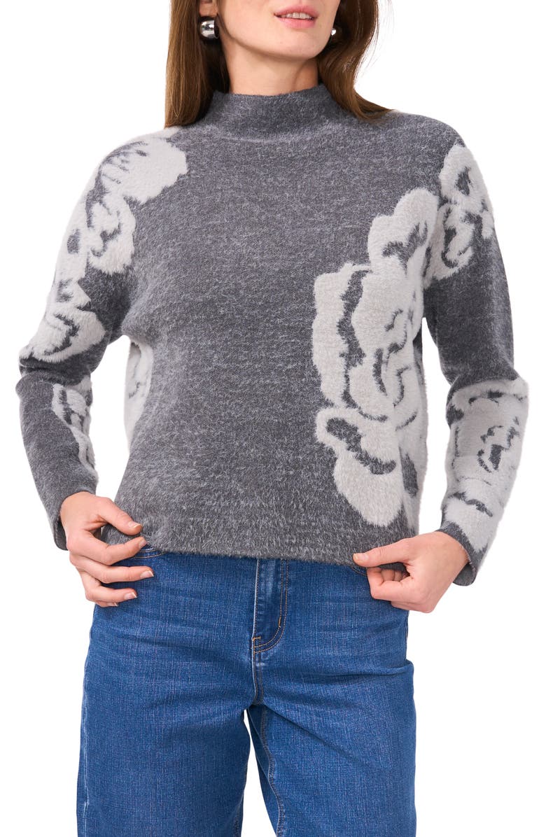 1.STATE Flower Mock Neck Sweater, Main, color, 