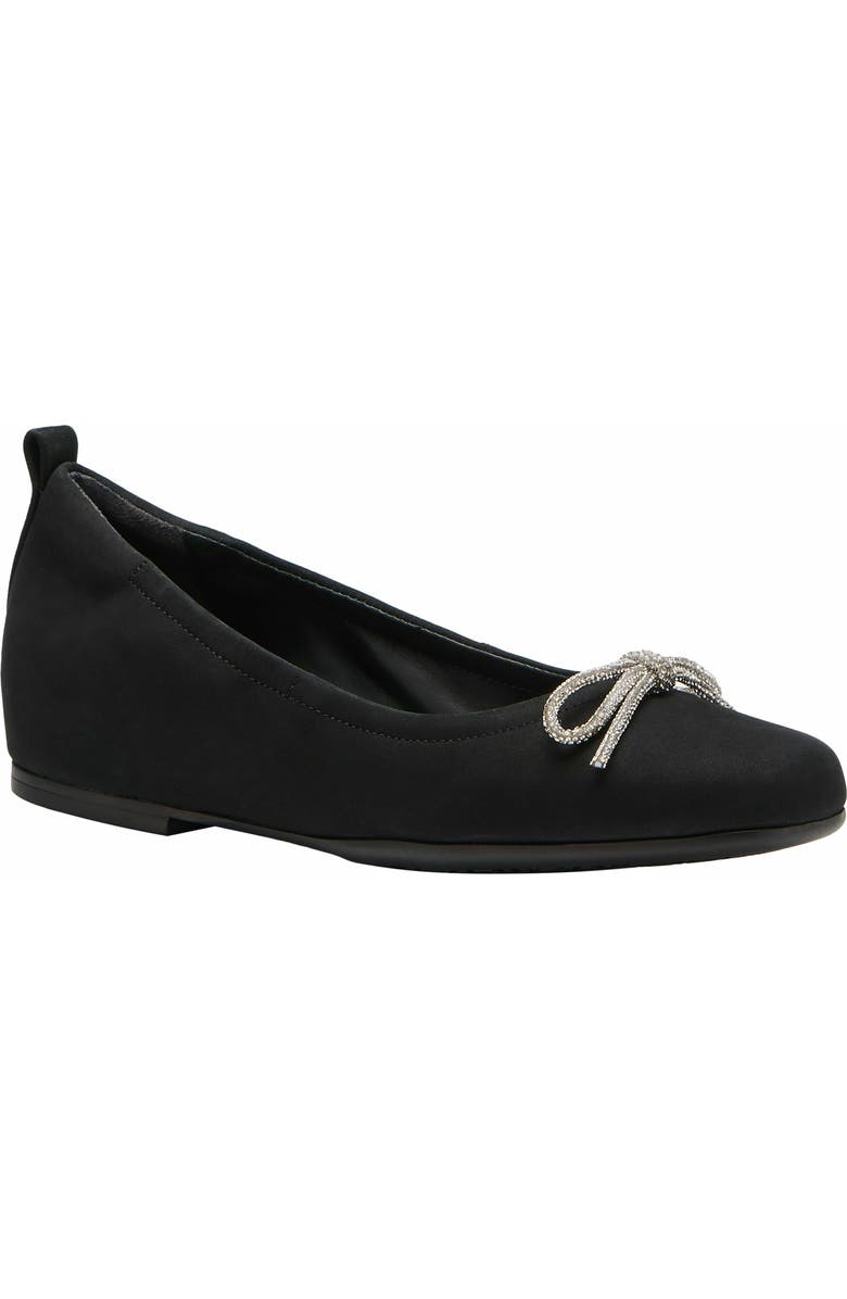 ABEO Cadence Bow Ballet Flat, Main, color, Black Sparkle - Metatarsal