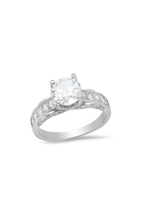 Round Cubic Zirconia Ring
