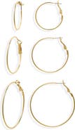 BP. Set of 3 Thin Hoop Earrings