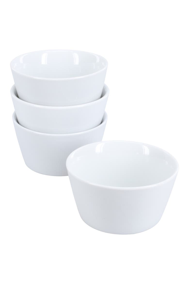 Oslo Set of 4 Ramekins, Main, color, WHITE