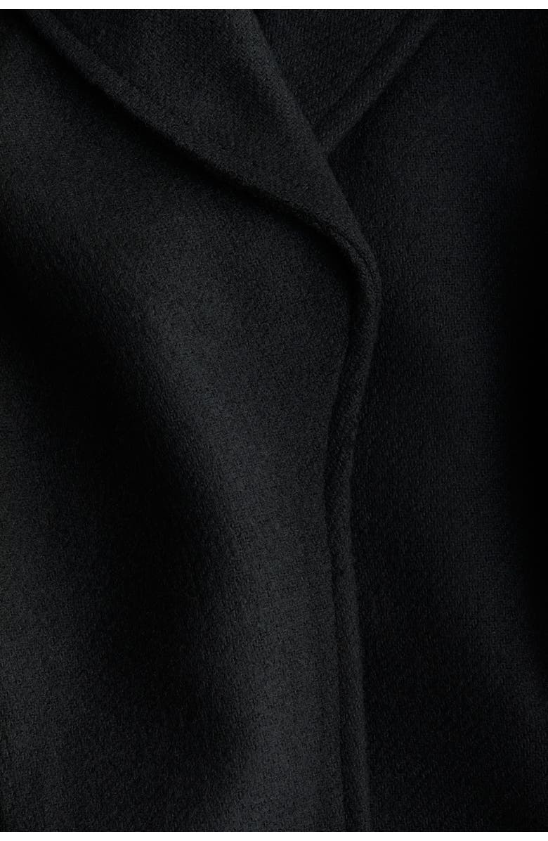 H&M Tie-belt Coat, Alternate, color, Black