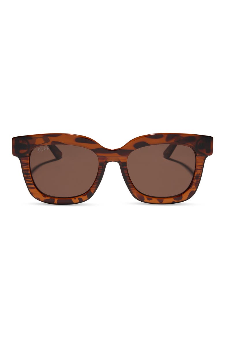56mm Makay Square Sunglasses, Main, color, MAHOGANY TORT