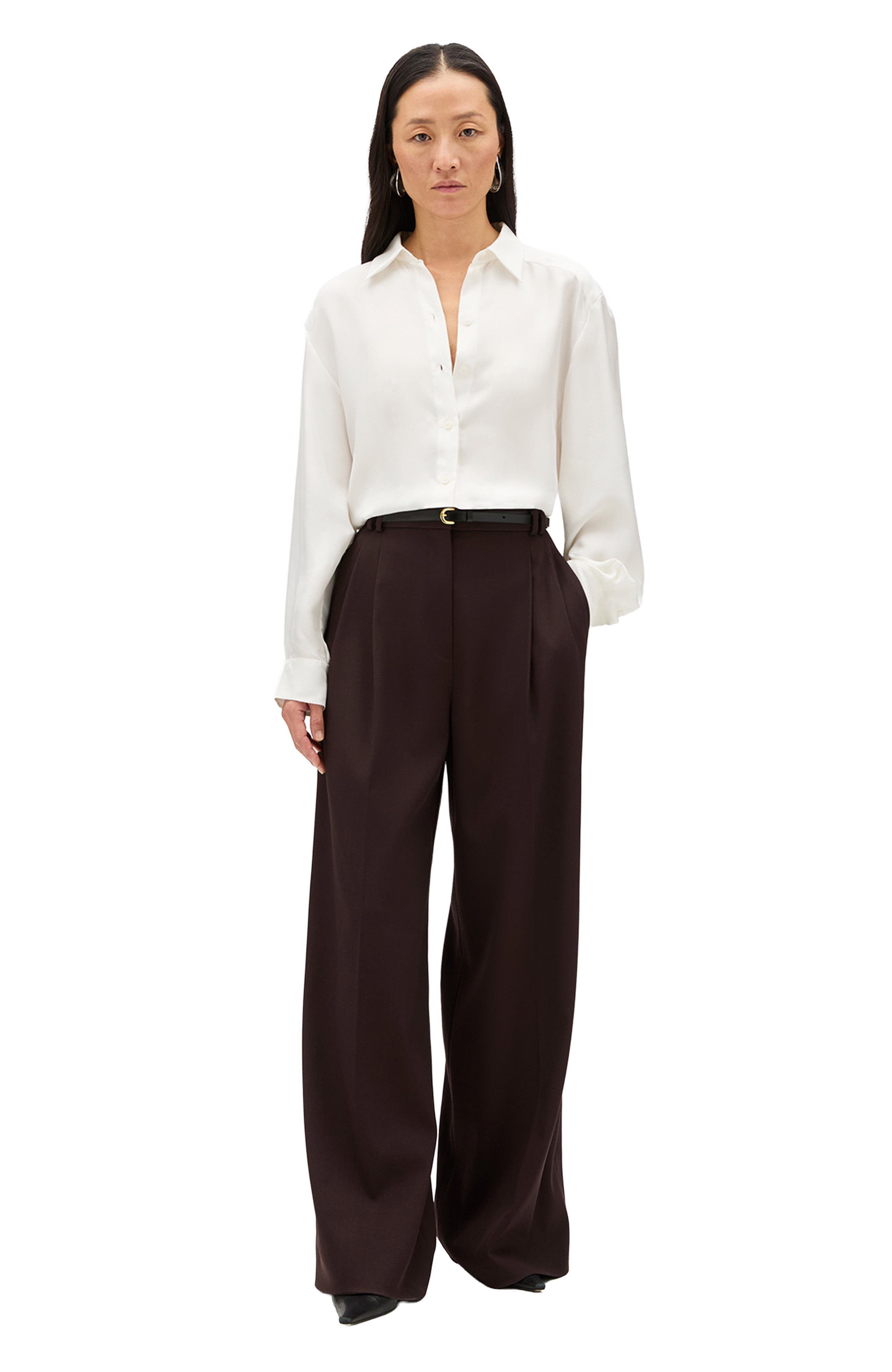 Silk Pleat Back Shirt - image 2