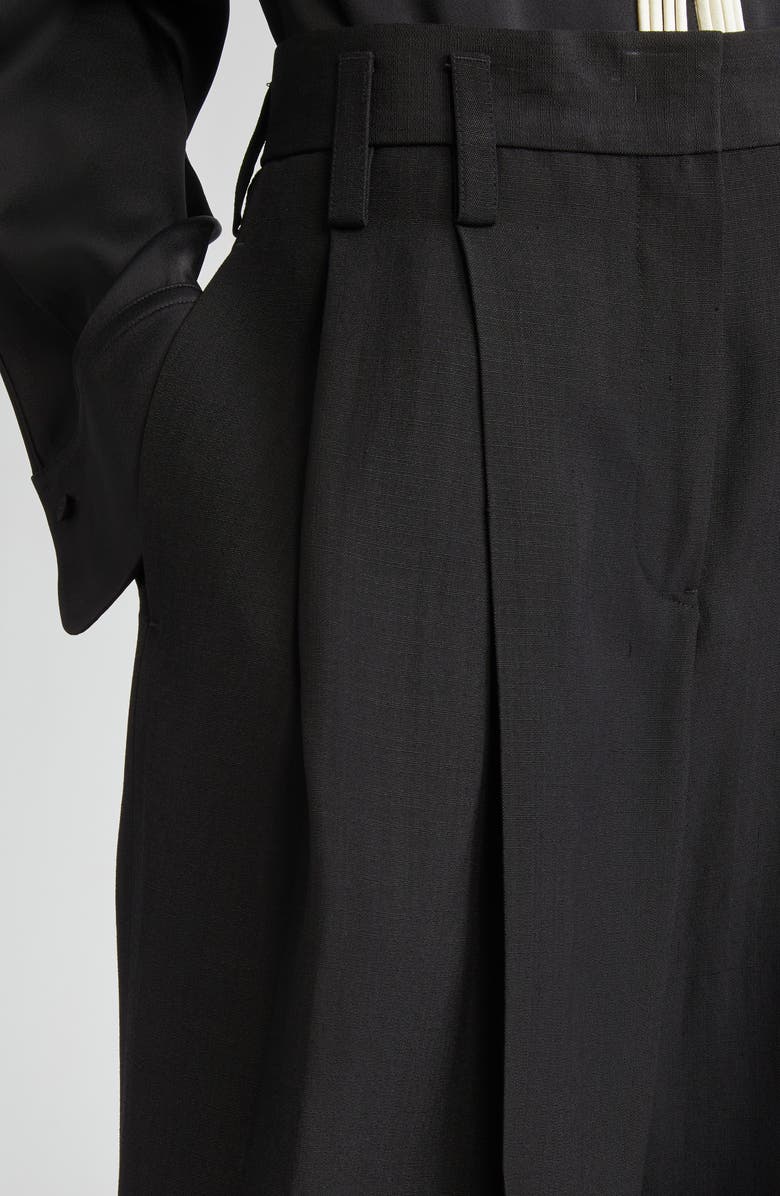 Jil Sander Tailored Wool & Silk Trousers, Alternate, color, 