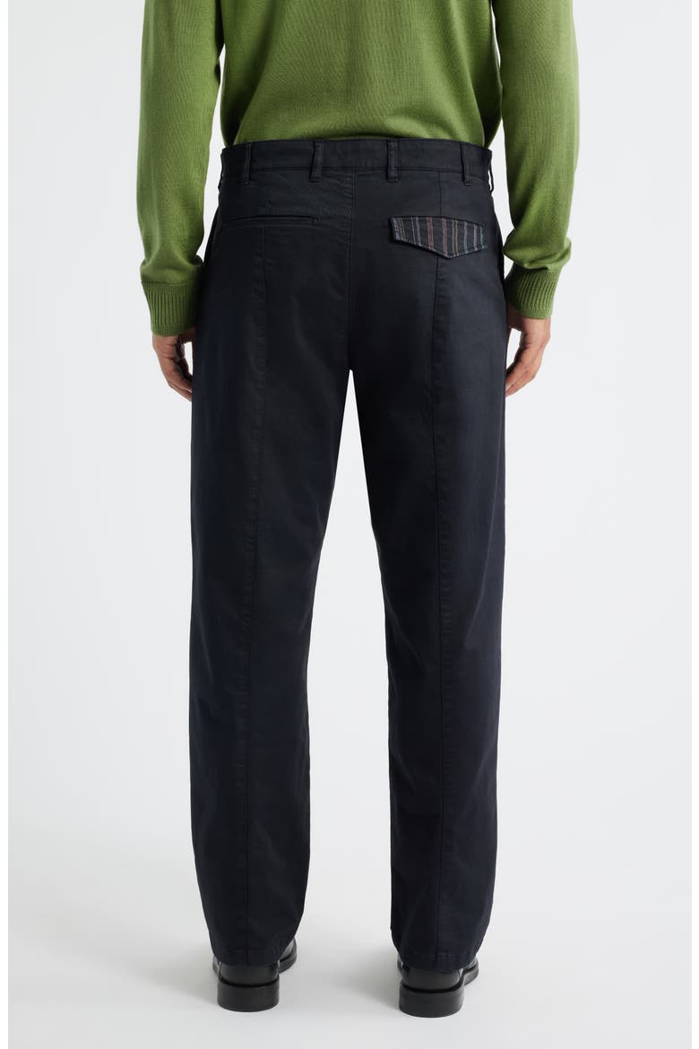 Tailored Cotton Stretch Twill Pants, Alternate, color, BLACK