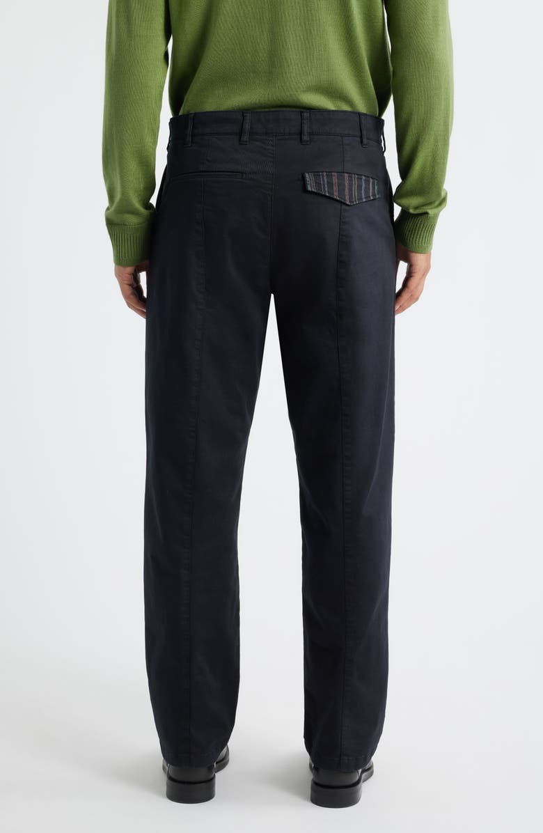 PS Paul Smith Tailored Cotton Stretch Twill Pants, Alternate, color, Black