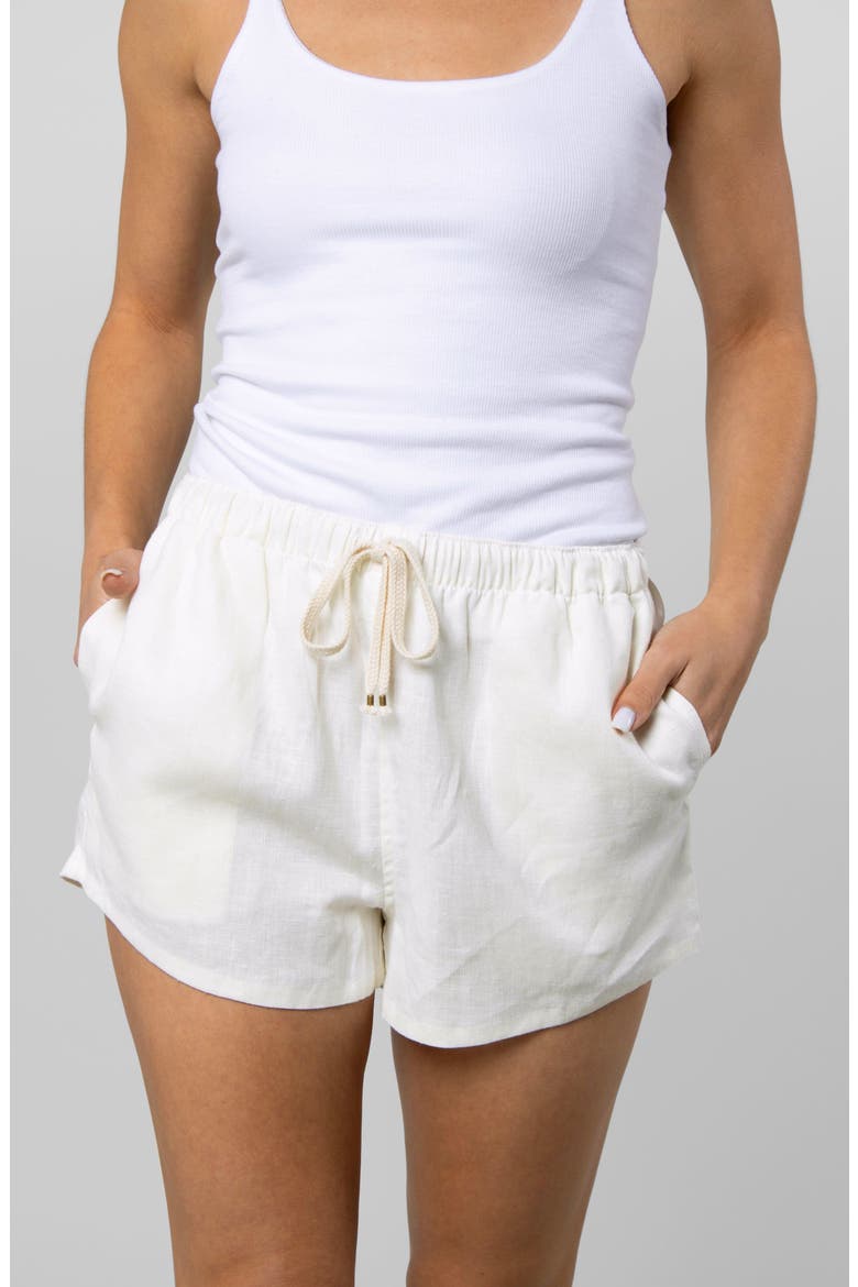 Linen Resort Short, Main, color, White