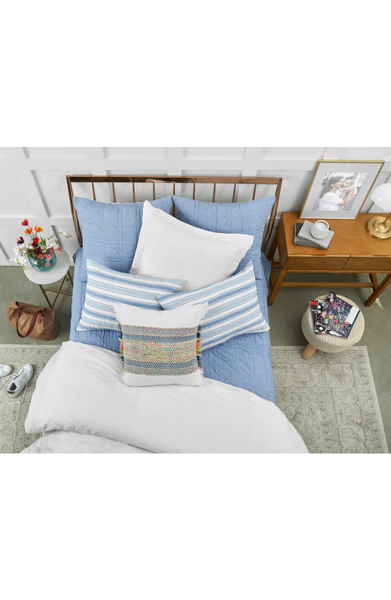 carol & frank Ashley Woven Stripe Decorative Throw Pillow, 22" x 22", Alternate, color, Yellow