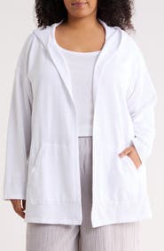 Eileen Fisher Organic Cotton Hooded Jacket