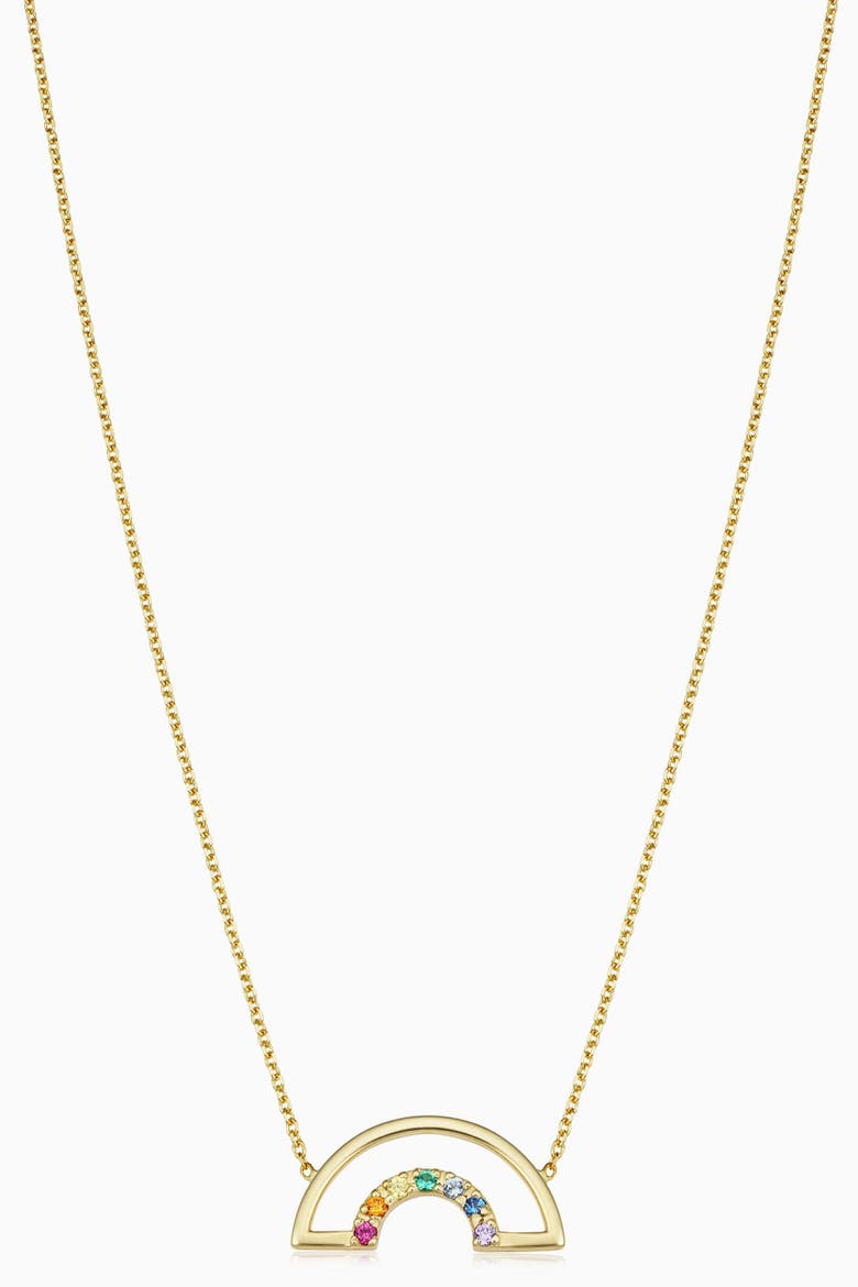 14K Yellow Gold Double Rainbow Necklace, Main, color, Yellow Gold