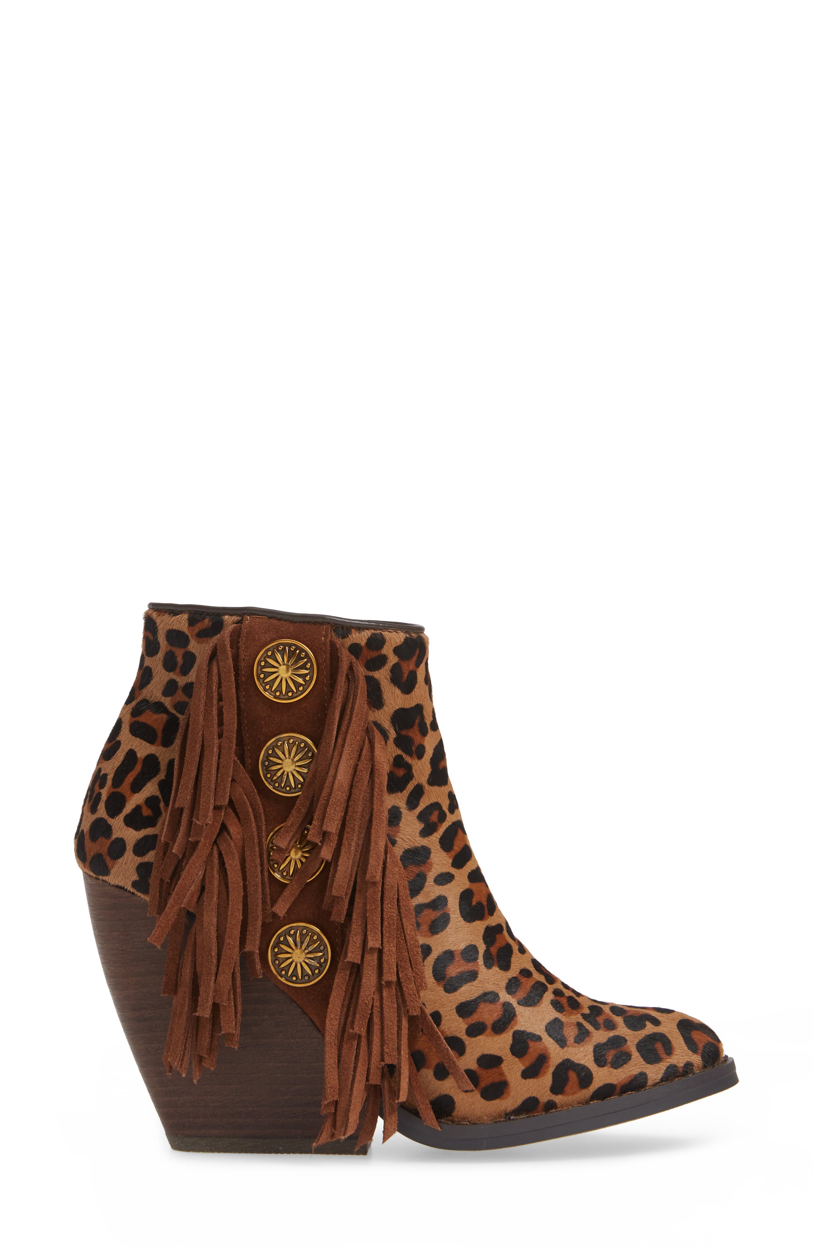 Cromwell Genuine Calf Hair Bootie, Alternate, color, BROWN LEOPARD LEATHER