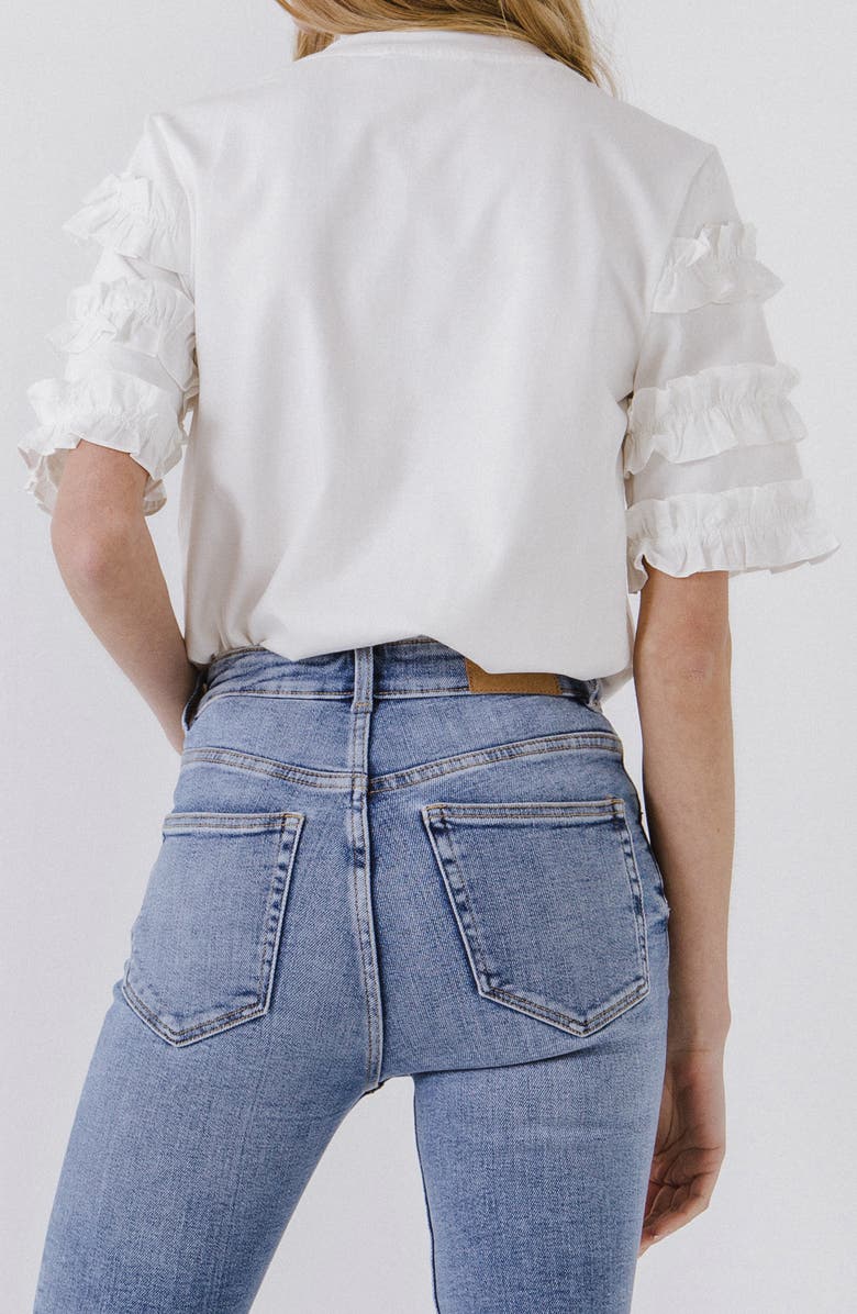 Endless Rose Ruffle Sleeve T-Shirt, Alternate, color, 